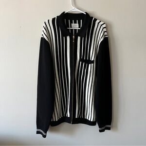 Aimé Leon Dore Striped Polo Cardigan - Size Large - Worn once